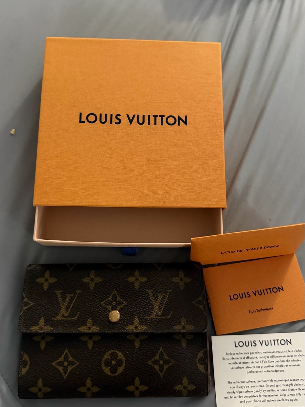 Louis Vuitton Monogram Canvas Clutch in Brown and Gold-Tone